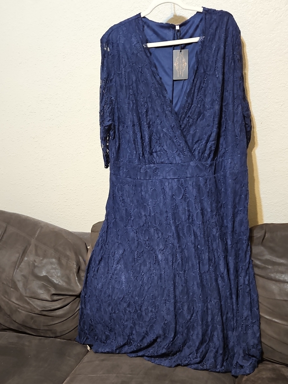Pinup Couture Navy Lace Midi Dress